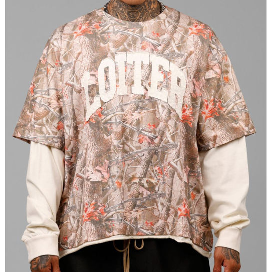 Loiter Impact L/S Tee "Washed Real Tree Camo"