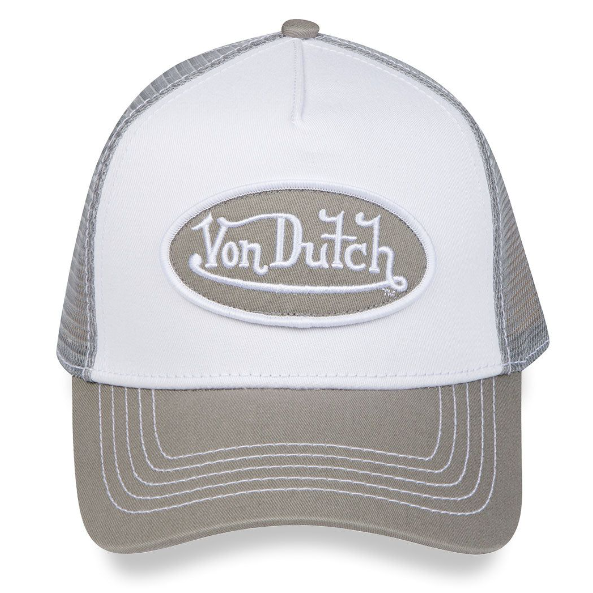 Von Dutch Staple Trucker Hat "Light Grey"
