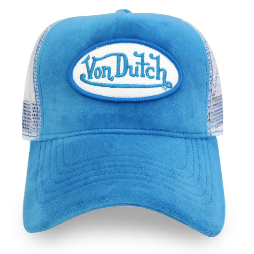 Von Dutch Velvet Trucker Hat "Blue"
