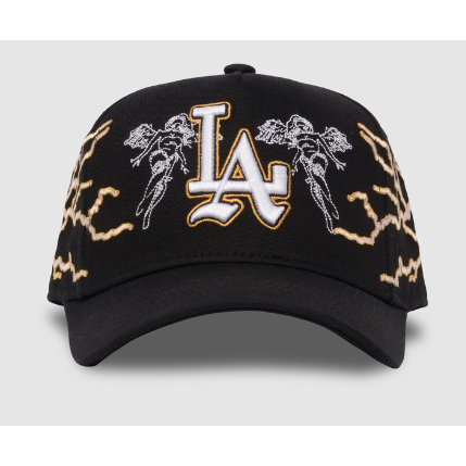 Sworn To Us Lightning City Of Angels Snapback Hat "Black/Yellow"