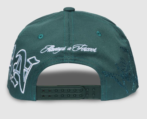 Sworn To Us Outline Poetry Snapback Hat "Dark Teal"