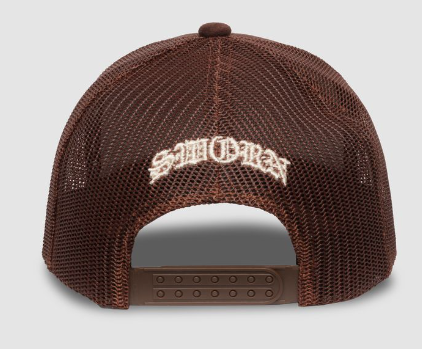 Sworn To Us Script Suede Snapback Hat "Brown"
