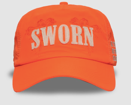 Sworn To Us Nylon Final Lap Snapback Hat "Neon Orange"