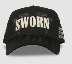 Sworn To Us Nylon Final Lap Snapback Hat "Black"