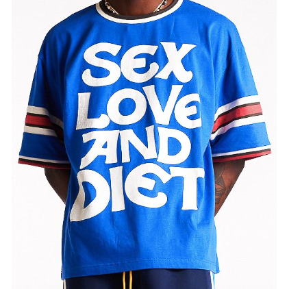 Diet Starts Monday Sex Love & Diet Tee "Blue"