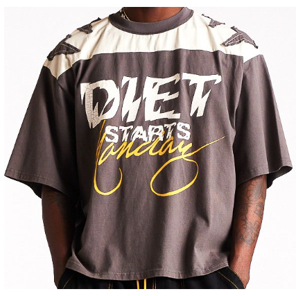 Diet Starts Monday Yoke Tee "Vintage Black"