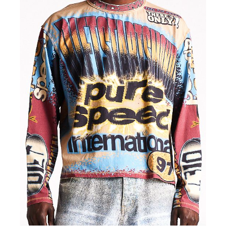 Diet Starts Monday MX Racing L/S Tee "Tan/Multi"