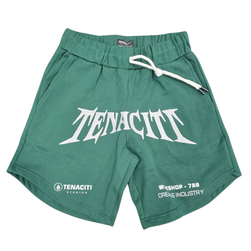 Tenaciti Logo Shorts "Dark Green"