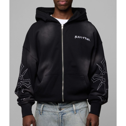 Loiter Atmosphere Full Zip Hoodie "Blacl"