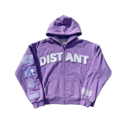 Distant Studios Distant Zip Up Hoodie “Purple"