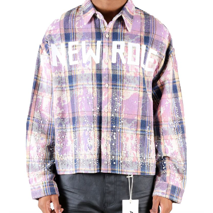 Love To Kleep New Role Cropped Flannel  "Basal Lavender"