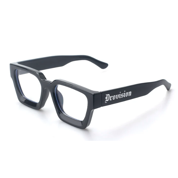 Drovision Square Sunglasses "Clear/Black”