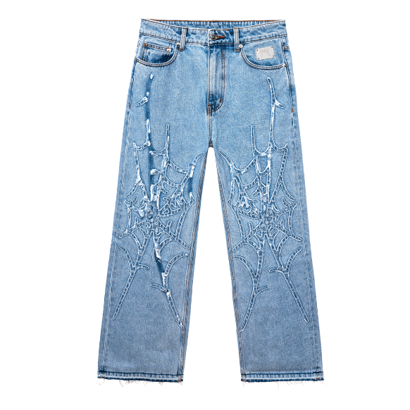 Revenge Apparel Spider Web Demin Pants "Indigo"