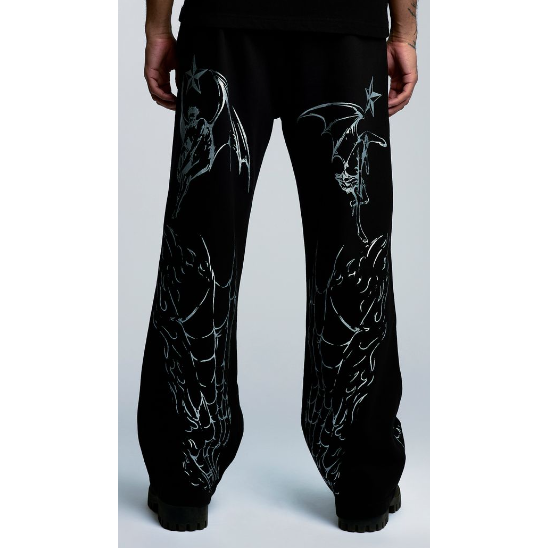 Revenge Apparel Tattoo Sweat Pants "Black/Silver"