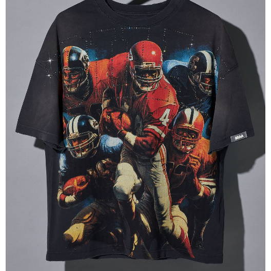 Duaa Varsity Tee "Washed Black"