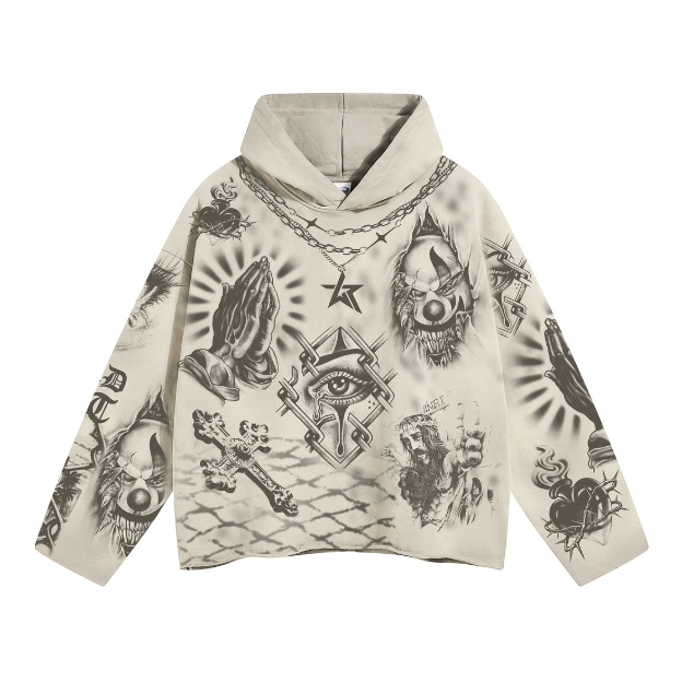 WKNDRIOT Sacred Hoodie "Cream"