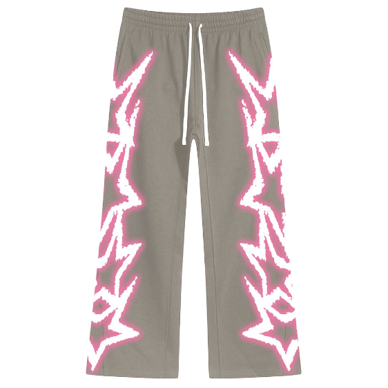 WKNDRIOT High Fashion Sweatpants "Grey/Pink"