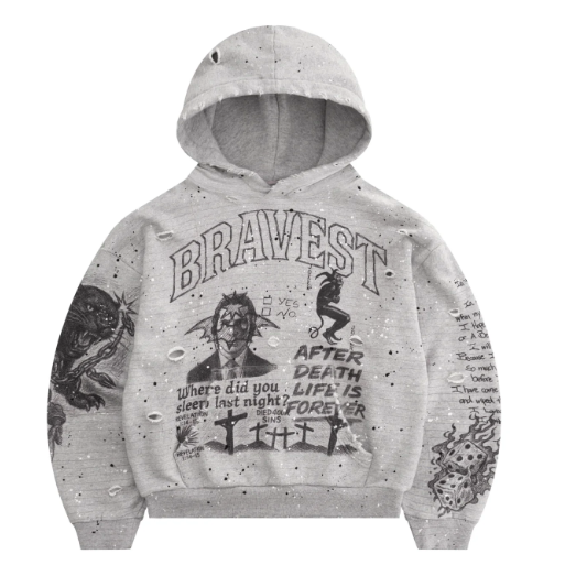 Bravest Studios Sketch Vintage Hoodie "Grey"