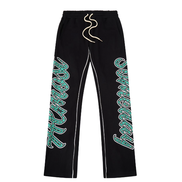 Almost Someday Zepplin Flare Sweatpants "Black"