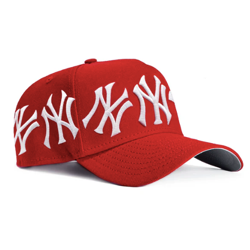 Felicity NY A-Frame Snapback Hat "Crimson"
