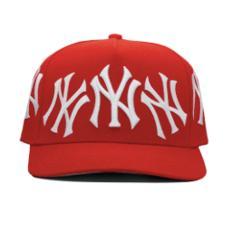Felicity NY A-Frame Snapback Hat "Crimson"