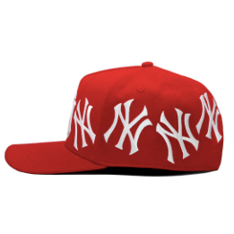 Felicity NY A-Frame Snapback Hat "Crimson"
