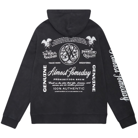 Almost Someday Prohibition Hoodie "Vintage Black"