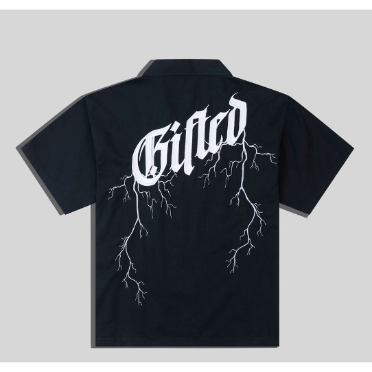 GFTD LA Lightning Button Up Shirt "Black"