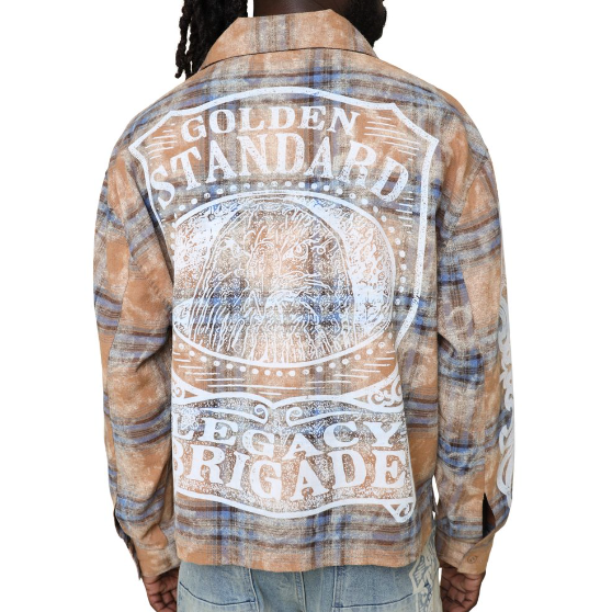 Smoke Rise Grandeur Plaid L/S Button Up Shirt "Apatite"