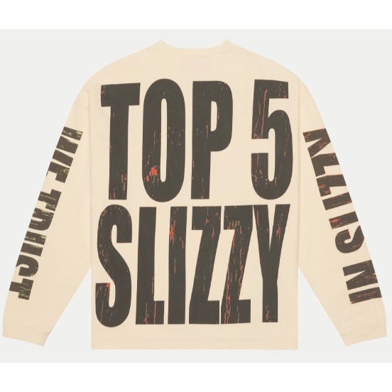 Godspeed Top 5 Slizzy L/S Tee "Bone"