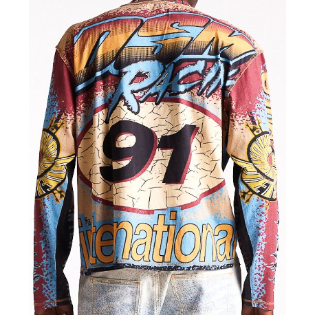 Diet Starts Monday MX Racing L/S Tee "Tan/Multi"