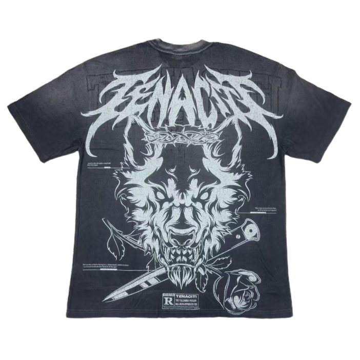 Tenaciti Wolf Tee "Black"