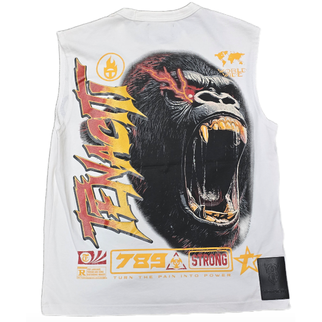Tenaciti King Kong Sleeveless Tee "White"