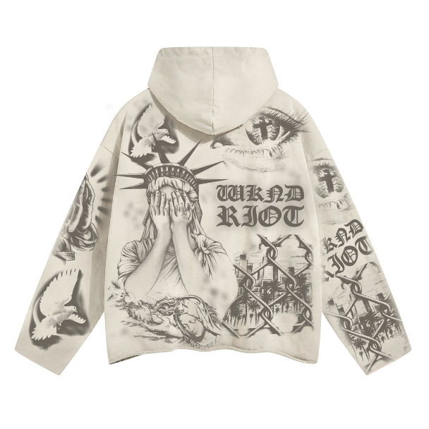 WKNDRIOT Sacred Hoodie "Cream"