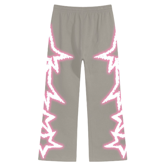 WKNDRIOT High Fashion Sweatpants "Grey/Pink"