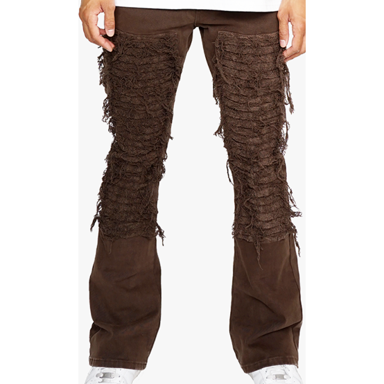 EPTM Distressed Carpenter Flare Pants "Brown"