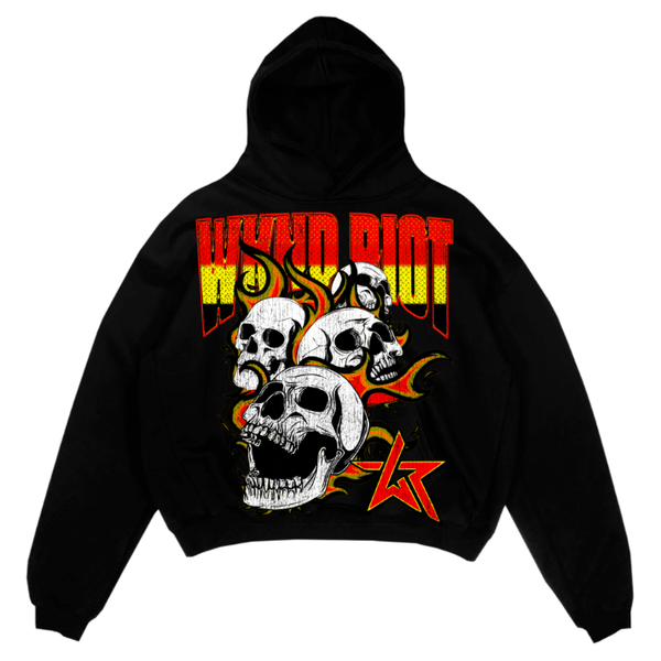 WKNDRIOT Triple Skull Hoodie