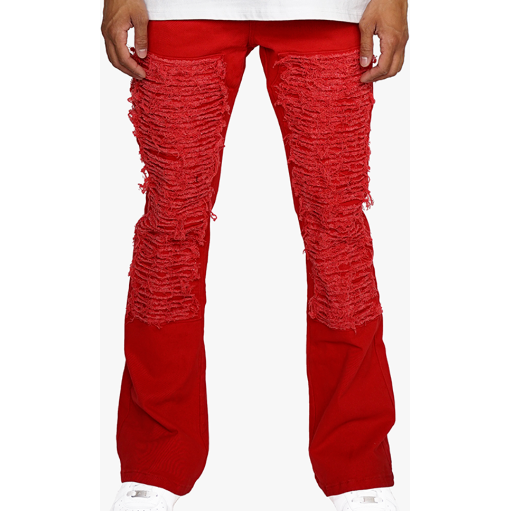 EPTM Distressed Carpenter Flare Pants "Red"