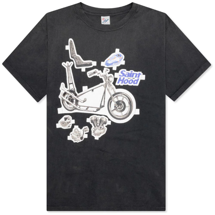 Saint Michael X Neighborhood Bike Tee "Black"