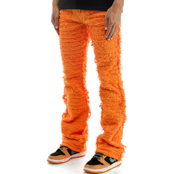 KDNK Blaze Distressed Skinny Flare Pants "Orange"