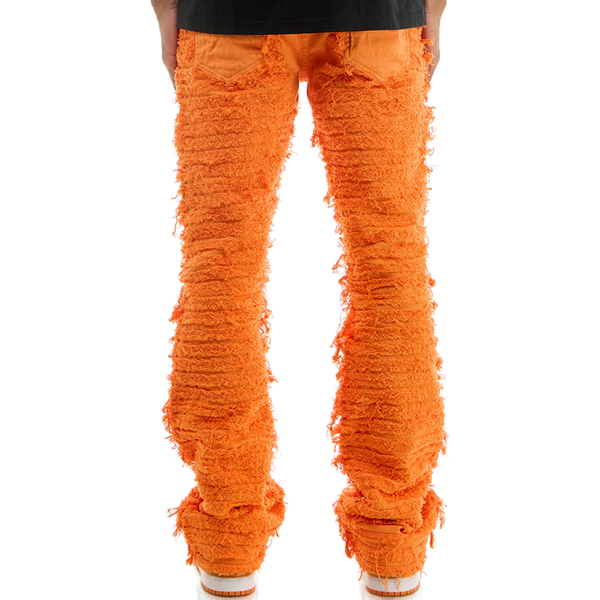 KDNK Blaze Distressed Skinny Flare Pants "Orange"