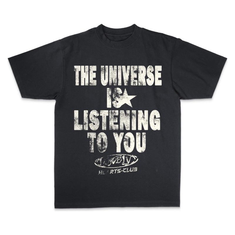 Lonely Hearts Club The Universe Is Listening Tee "Black Edge"