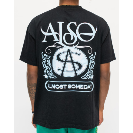 Almost Someday Flourish Tee "Black"