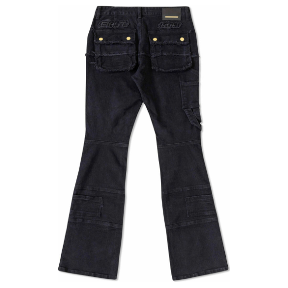 First Row Premium Cut & Sew Denim Jeans "Black"