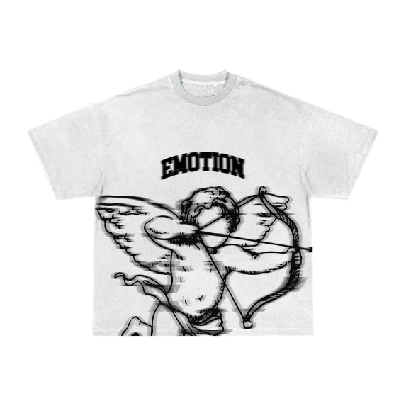 Mixed Emotion Blur Tee "White"