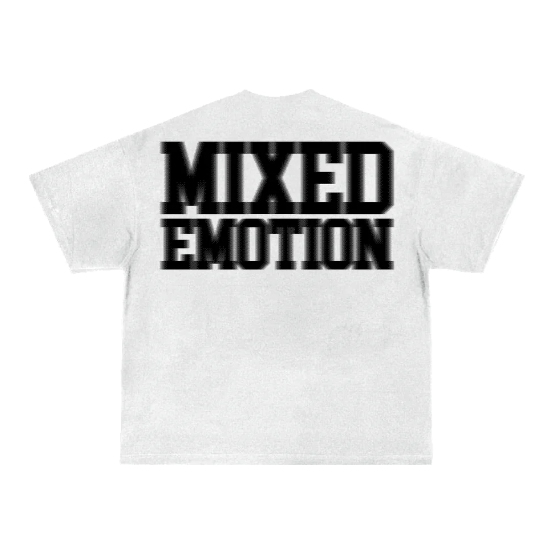 Mixed Emotion Blur Tee "White"