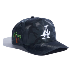 Reference Paradise LA Snapback Hat "Black Camo"