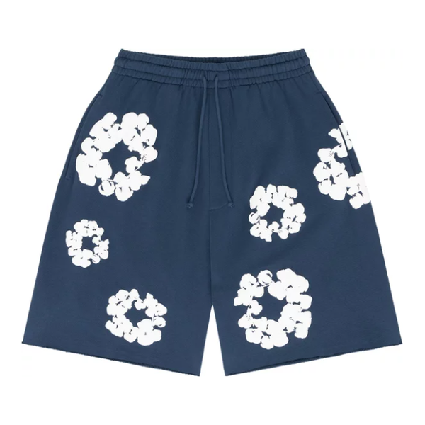 Denim Tears Cotton Wreath Shorts "Navy"