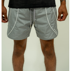 Retrovert Nylon Track Shorts "Grey"