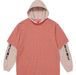 Supreme Layered Hooded L/S Tee "Tan"